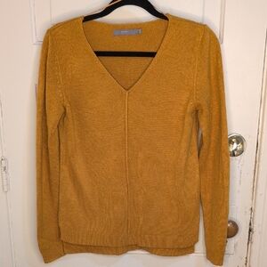 Elegant Mustard V-Neck Sweater